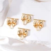 18k copper-plated real gold color-preserving bow pendant, OT buckle, universal buckle, necklace buckle, diy bracelet, necklace connection accessory details Picture